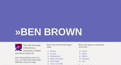 Desktop Screenshot of benbrown.com