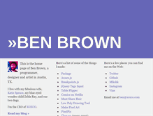 Tablet Screenshot of benbrown.com